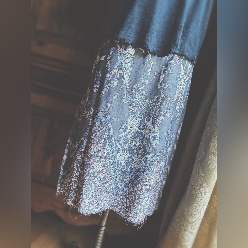Artisan Upcycled "The Zari" Midi Skirt | One-of-a-Kind Wearable Art